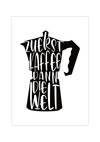 Poster Zuerst Kaffee | Küchenposter Bilder Küche