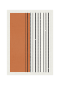 Dieses Poster zeigt dir eine moderne, geometrische Darstellung in orange. 