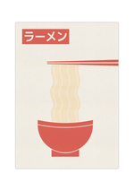 Poster Küche | japanische Ramen Nudeln minimalistisch