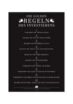Dieses minimalistische Aktienposter zeigt dir 10 Regeln des Investierens