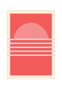 Sehr schönes Retro Vintage Sunset, Sonnenaufgang, Sonnenuntergang Bild für dein Arbeits-, Wohn- oder Schlafzimmer.