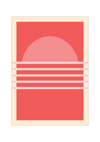 Sehr schönes Retro Vintage Sunset, Sonnenaufgang, Sonnenuntergang Bild für dein Arbeits-, Wohn- oder Schlafzimmer.