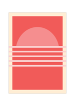 Sehr schönes Retro Vintage Sunset, Sonnenaufgang, Sonnenuntergang Bild für dein Arbeits-, Wohn- oder Schlafzimmer.