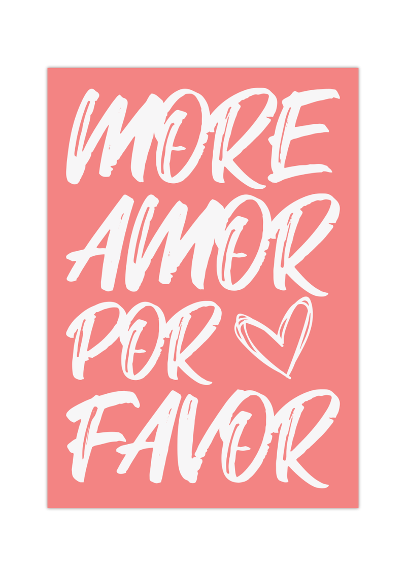 Poster More Amore Por Favor.