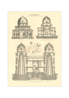 Das Poster einer Sternwarte ist eine Vintage Lithographie aus Meyers Koversations-Lexikon aus dem Jahr 1890.