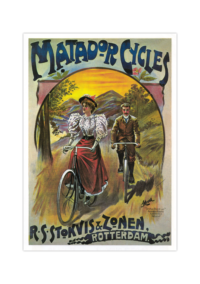 Bei dem Poster handelt es sich um den Nachdruck einer Werbung für Matador Fahrräder Rotterdam