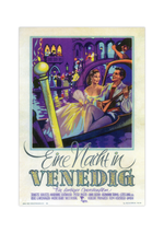 Bei dem Poster handelt es sich um den Nachdruck eines Filmplakates aus der DDR zur österreichischen Filmkomödie "Eine Nacht in Venedig".