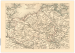 Das Poster einer Karte von Mecklenburg , Schwerin und Strelitz ist eine Vintage Lithographie aus Meyers Koversations-Lexikon aus dem Jahr 1890.