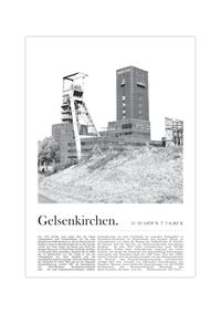 Dieses Poster zeigt dir die Zeche Nordstern in der Stadt Gelsenkirchen.
