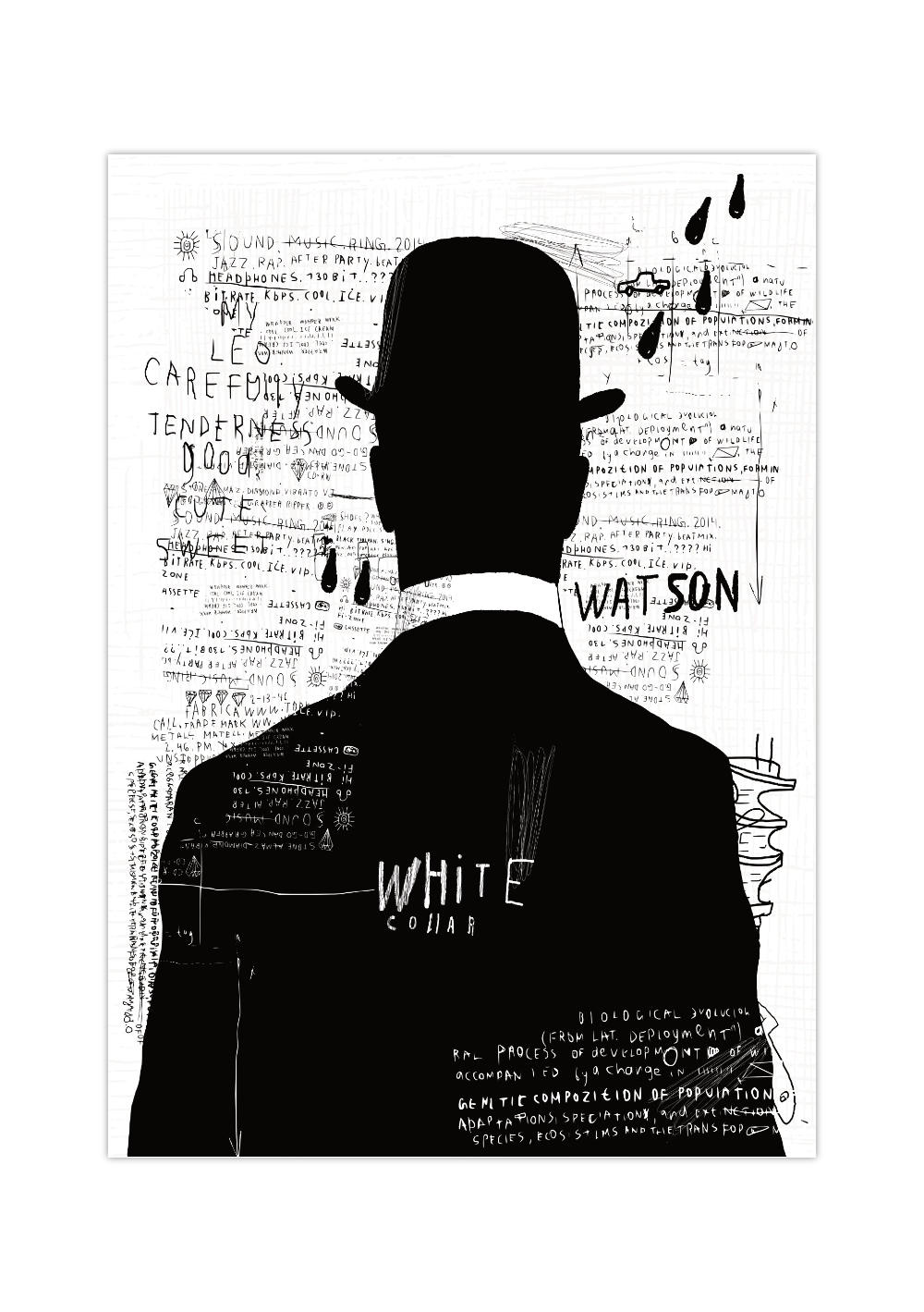 Cooles Graffiti Poster. Hol dir dieses Street Art/ Urban Art Bild in Schwarz/Weiß.