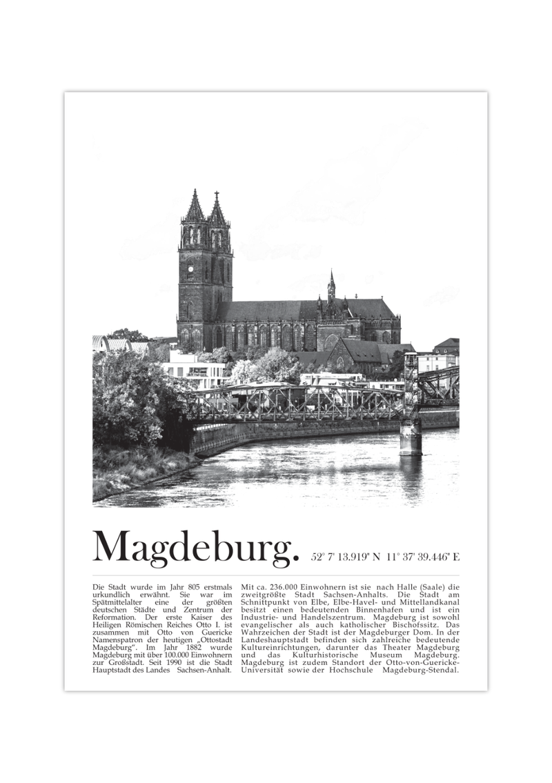 Dieses Poster zeigt dir eine Ansicht vom Magdeburger Dom.