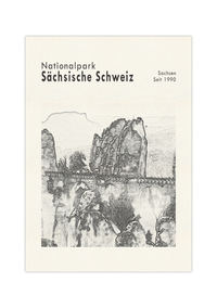 Dieses Poster zeigt eine Ansicht der Bastei im Nationalpark Sächsische Schweiz, Sachsen. 
