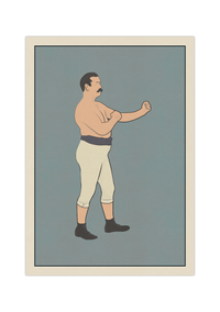 Dieses Poster zeigt einen Boxer, wie er noch im frühen 20. Jahrhundert ausgesehen hat.