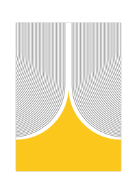 Dieses Poster zeigt dir eine moderne, minimalistische Darstellung in Gelb. 
