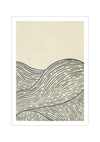 Das maritime Poster zeigt dir auf beigen Hintergrund Wellen. Dieses maritime Poster ist die perfekte Deko für dein Wohn- oder Badezimmer. 