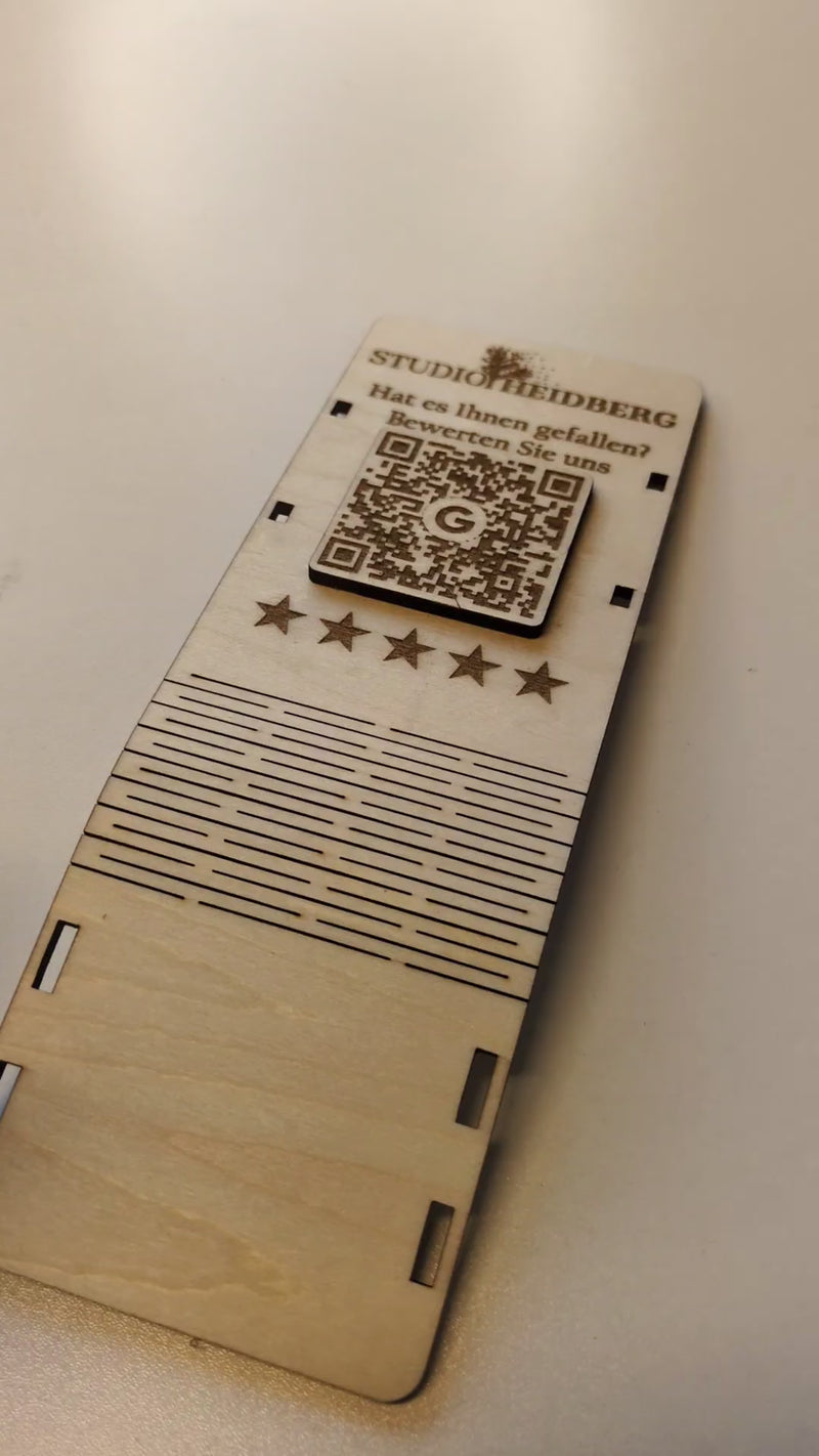 QR-Code Aufsteller – für Google Bewertungen, Instagram Follows & digitale Menükarten – personalisierbar