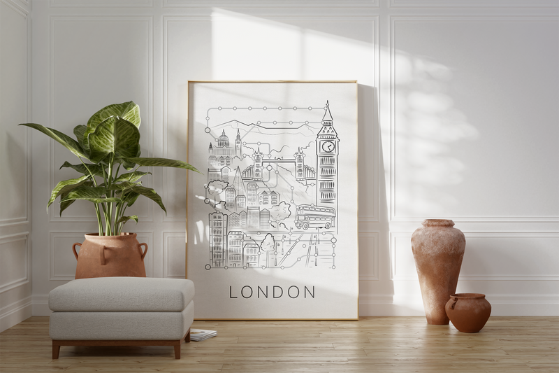 Poster London Stadtplan | Fahrplan