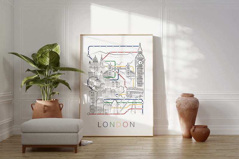 Poster London Stadtplan | Fahrplan