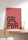 Diese Poster mit dem Spruch Girl Power ist die ideale Dekoration für alle Mädchen- und Frauenzimmer.