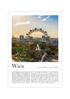 Dieses Poster zeigt dir eine Ansicht des Wiener Riesenrades in farbig. 