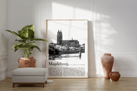 Dieses Poster zeigt dir eine Ansicht vom Magdeburger Dom.
