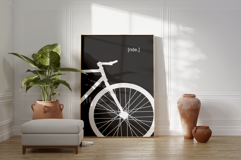 Poster Fahrrad | minimalistisches Rennrad Ride