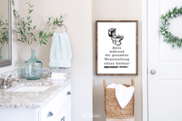 Das lustige Badezimmer Poster zeigt eine Toilette und den lustigen Spruch"Bitte während der gesamten Veranstaltung sitzen bleiben!".