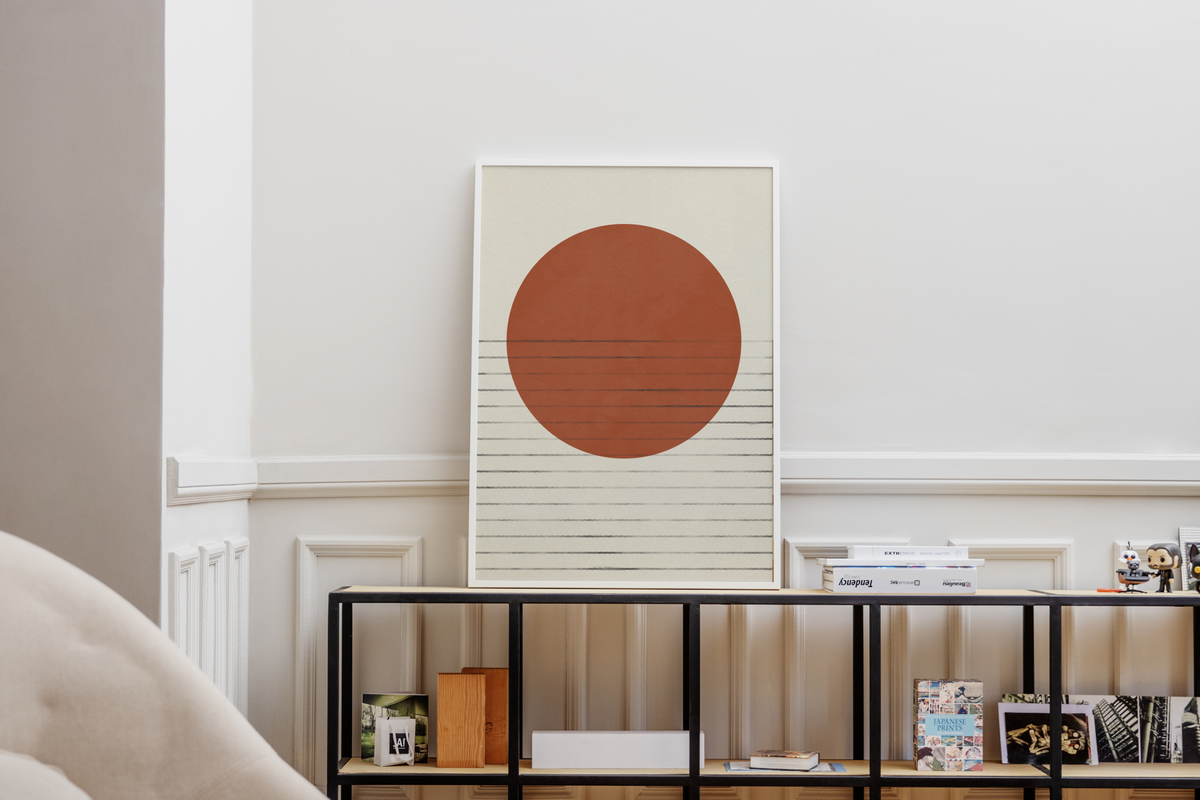 Vintage Sonne Orange | Retro Grafik Bild