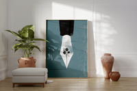 Federhalter Poster | Blume Stift blau