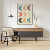 Dieses tolle Poster im Boho, Mid-Century Stil Halbmonde in verschieden Pastellfarben. Dieses minimalistische Bild eignet sich als Wanddeko in jedem Raum.