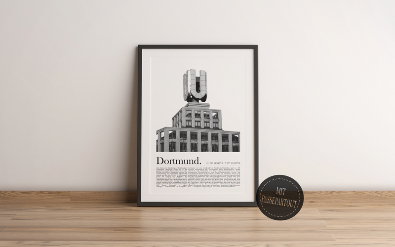 Dieses Poster zeigt dir das Dortmunder U oder auch den U-Turm in Dortmund. 