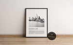 Dieses Poster zeigt dir die Skyline von der Stadt Frankfurt am Main.