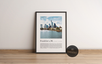 Dieses Poster zeigt dir die Skyline von der Stadt Frankfurt am Main.