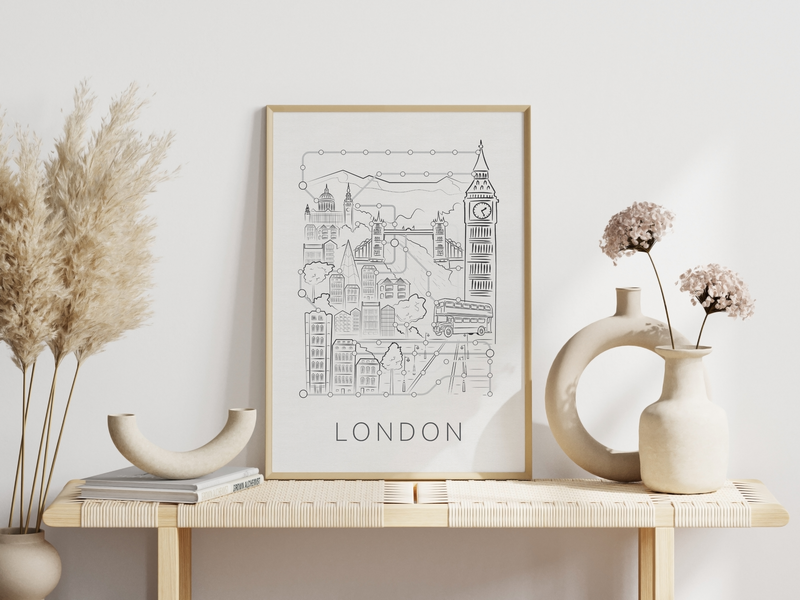 Poster London Stadtplan | Fahrplan