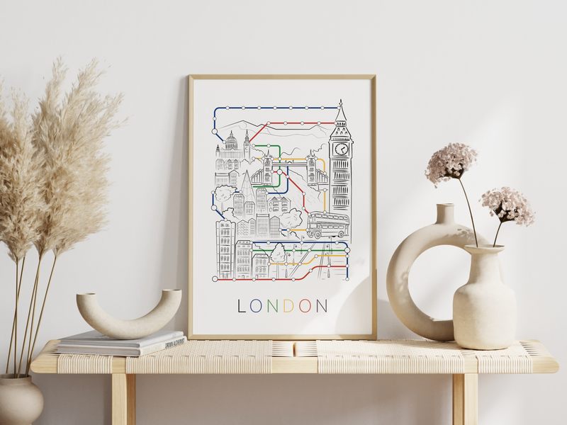 Poster London Stadtplan | Fahrplan