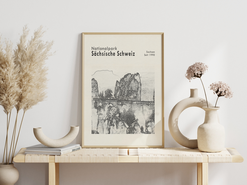 Poster Nationalpark Sächsische Schweiz | Bastei
