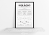 Bier Pong Regeln Poster | Spielanleitung