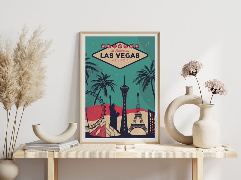 Retro Poster Las Vegas Nevada