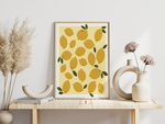 Dieses tolle Poster für die Küche zeigt dir in minimalistischer Darstellung gezeichnete Zitronen.