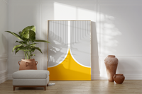 Dieses Poster zeigt dir eine moderne, minimalistische Darstellung in Gelb. 