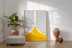 Dieses Poster zeigt dir eine moderne, minimalistische Darstellung in Gelb. 