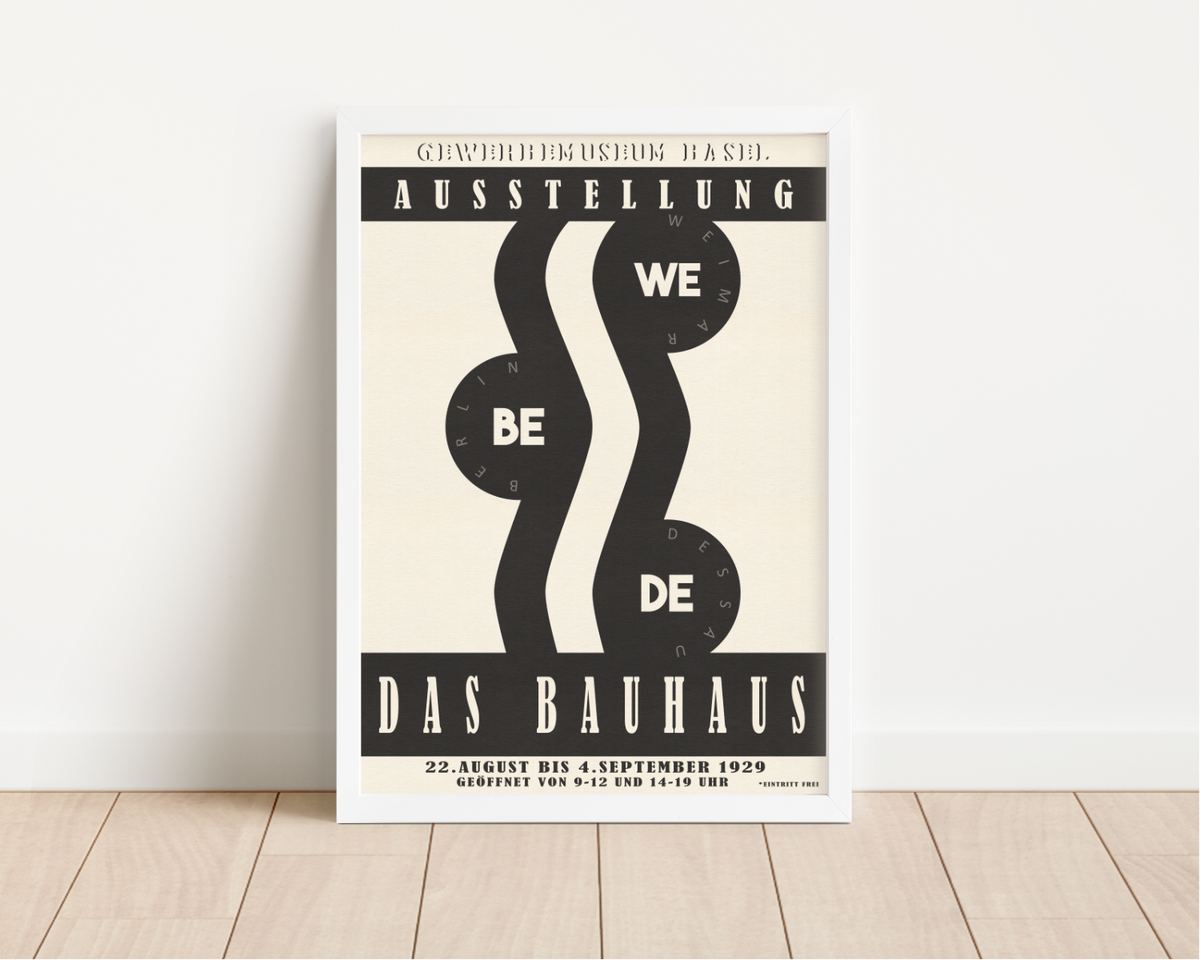 Poster Bauhaus Ausstellung Basel Vintage