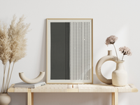 Dieses Poster zeigt dir eine moderne, geometrische Darstellung in grau. Dieses Bild im Boho Stil ist die perfekte Ergänzung für jeden Raum.