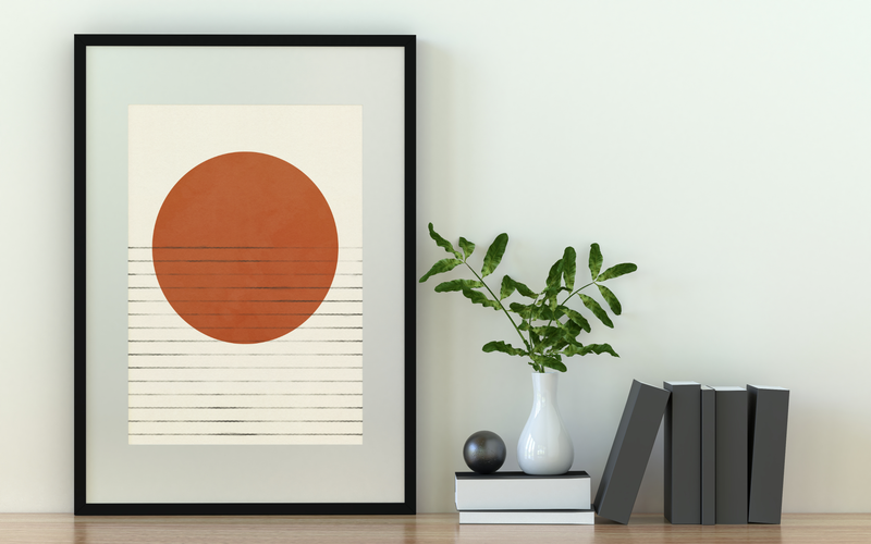 Vintage Sonne Orange | Retro Grafik Bild