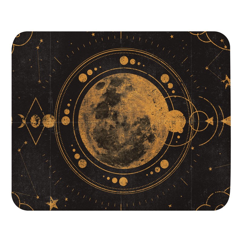 Mauspad Planeten & Sterne Astrologie Gold