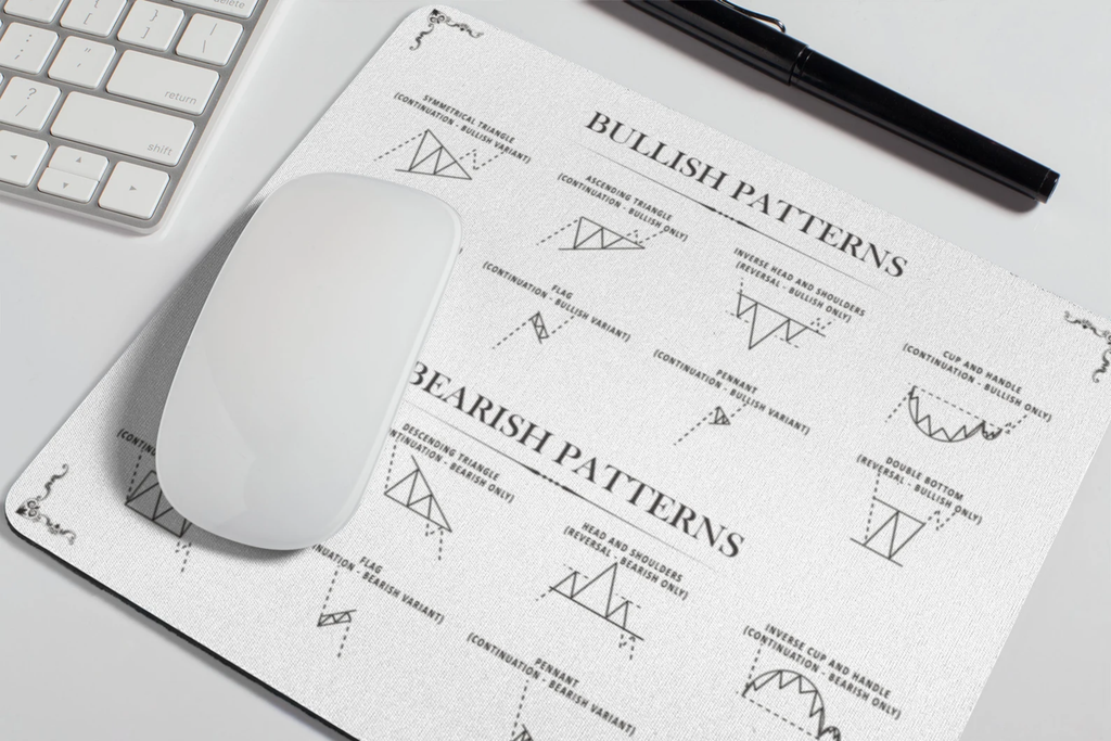 Das Mauspad zeigt dir verschiedene Chartformationen, die nützlich sind für das Day Trading. 