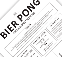 Dieses witzige Poster zeigt dir die Regeln und eine Spielanleitung für das Kultspiel Bier Pong oder Beer Pong.