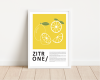Das Poster für die Küche zeigt dir in minimalistischer Darstellung eine gezeichnete Zitrone, hierzu findest du unterhalb des Bildes das Wort Zitrone sowie eine Erklärung zur Zitrone.