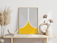 Dieses Poster zeigt dir eine moderne, minimalistische Darstellung in Gelb. 