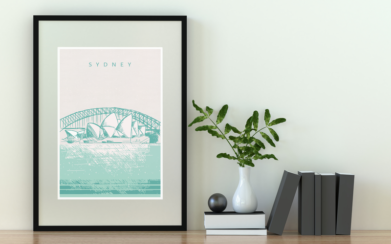 Poster Sydney Opernhaus | Australien blau